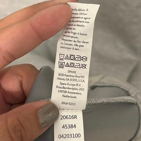 Spanx Air Essentials Grey Heather Tank Sleeveless Midi Dress Size Large - Picture 8 of 8